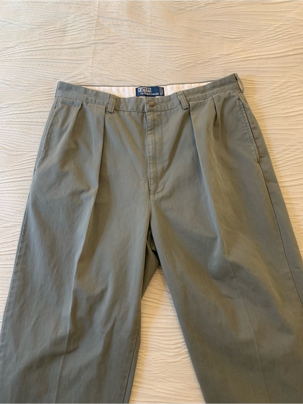 Vintage Polo Ralph Lauren Sage Green High Rise/Wide Leg Andrew pants/chinos